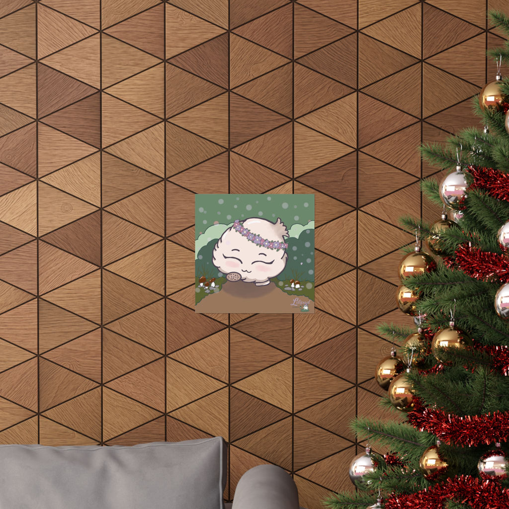 Spring Puff Cute Kawaii Mushroom Art Print