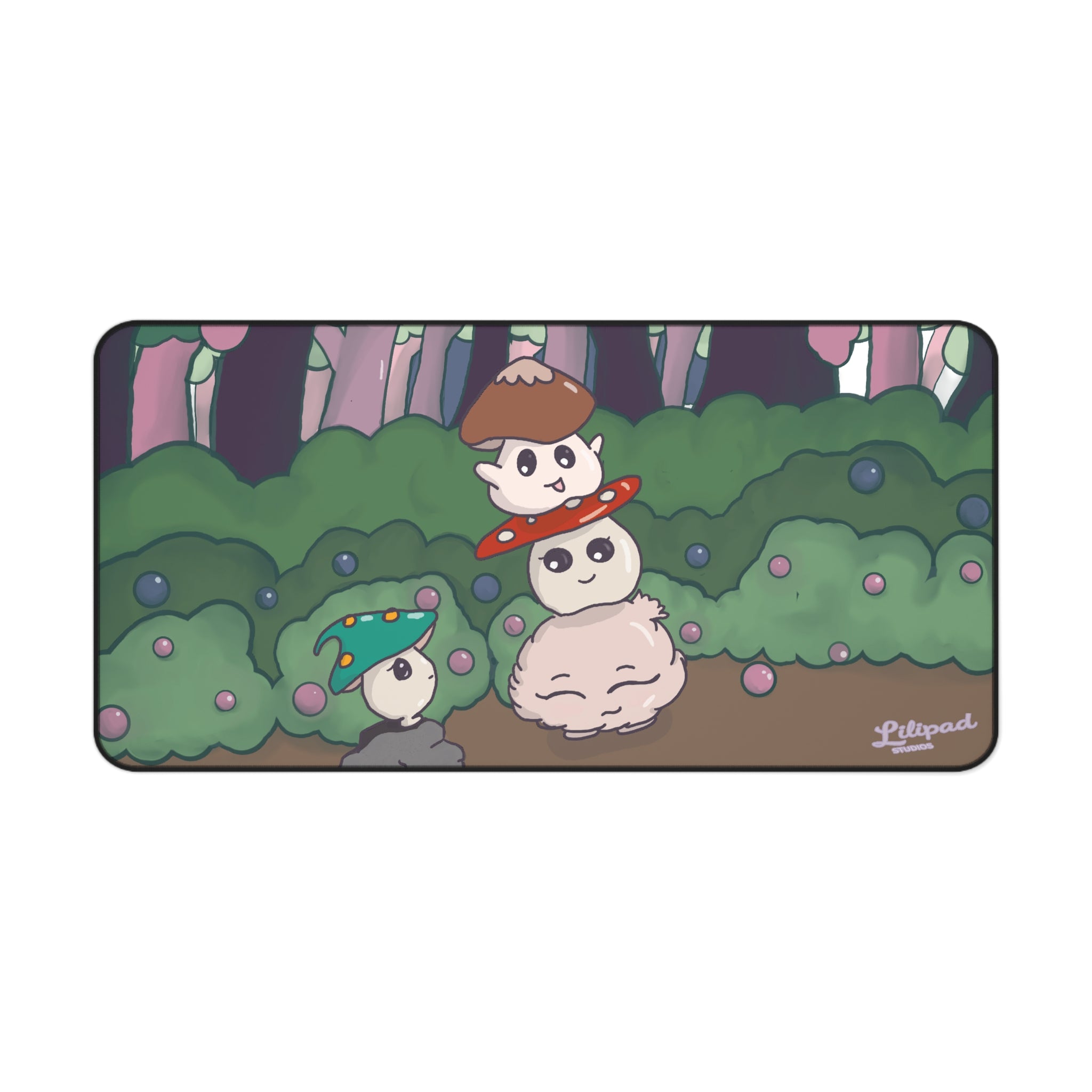 Tower O' Shroomies : Kawaii Forest Gaming Mouse Pad