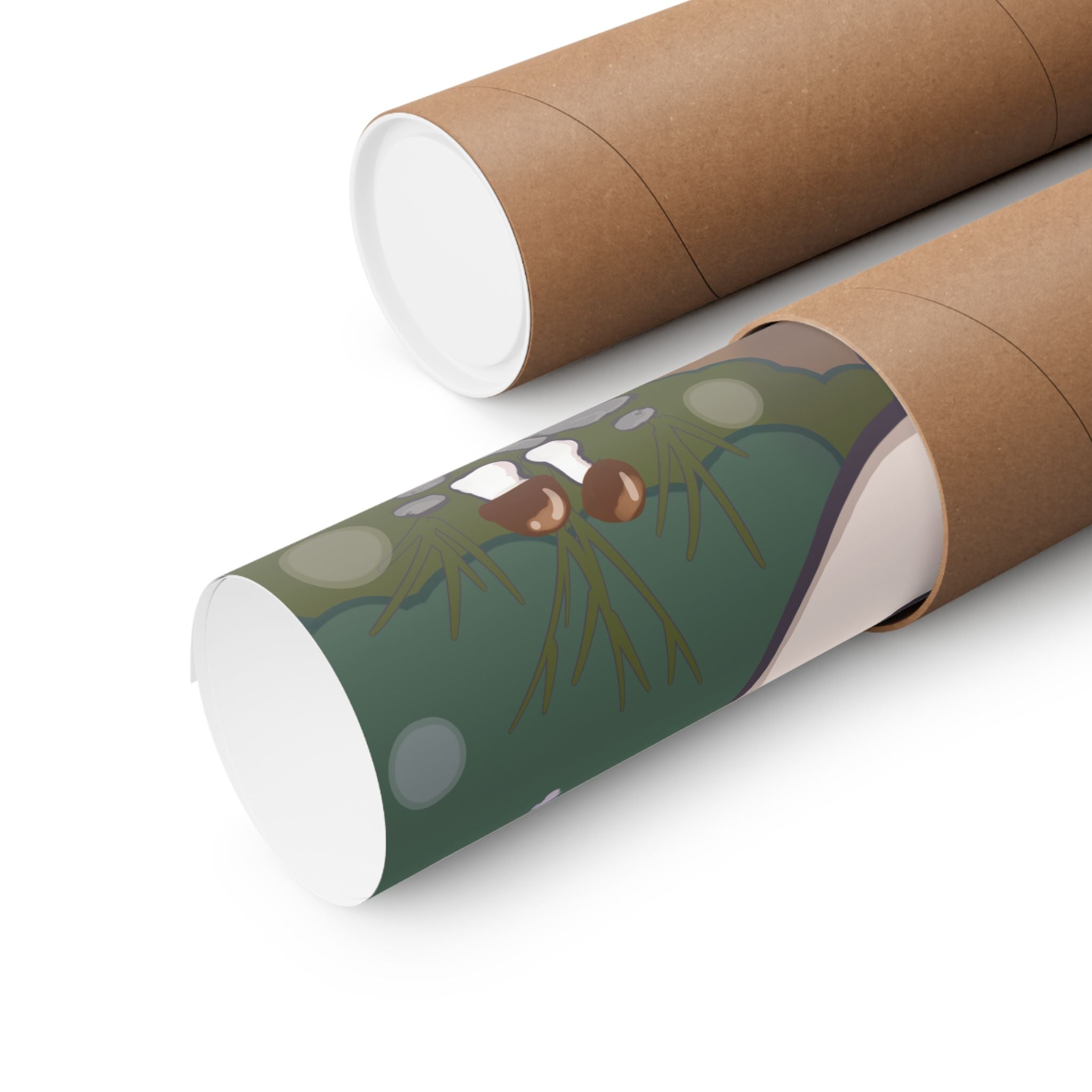 Spring Puff Cute Kawaii Mushroom Art Print