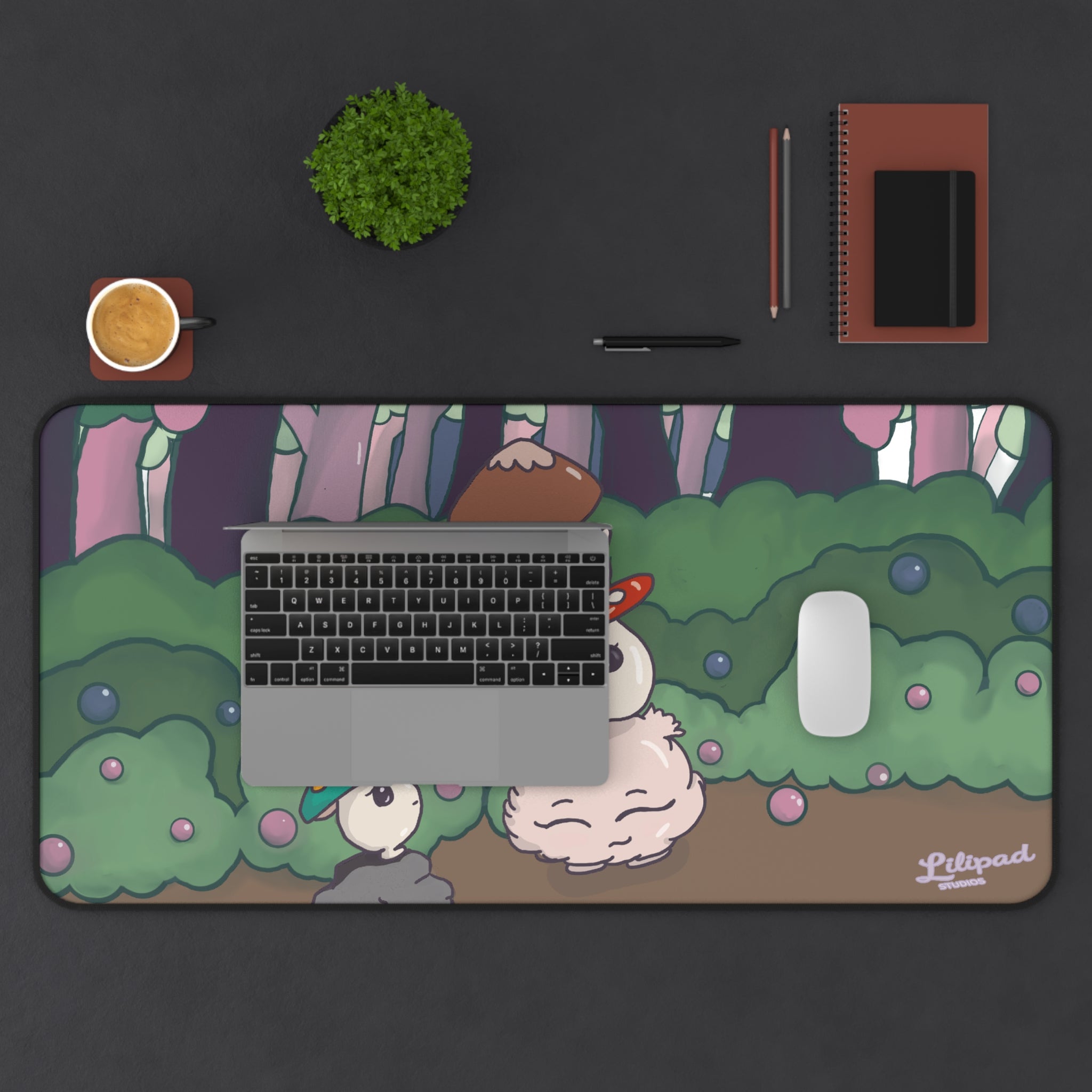 Tower O' Shroomies : Kawaii Forest Gaming Mouse Pad