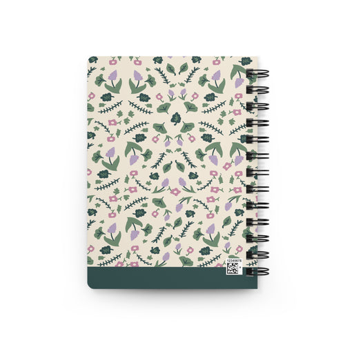 Floral Vine Spiral Journal — Botanical Pattern Notebook for Notes & Planning